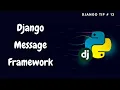 Django Message Framework Notification Flash Messages Django Tips