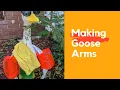 Making Goose Arms wings For a Plastic or Concrete Lawn Goose