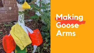 Making Goose Arms wings For a Plastic or Concrete Lawn Goose