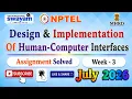 Design Implementation Of Human-Computer Interfaces Week 3 Assignment Solutions