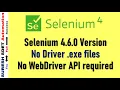 Selenium 4 6 0 Version Inbuilt WebDriver API Manager No Need of driver exe or API Manager
