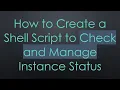 How to Create a Shell Script to Check and Manage Instance Status
