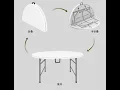 How to folded and open the PE folding round table durable PE plastic folding round table