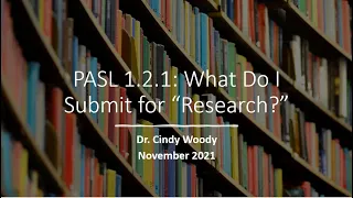 PASL 1 21 Selecting an Artifact to Demonstrate Research