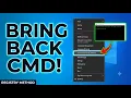 Add Command Prompt to Right Click Menu in Windows 10 Registry Trick