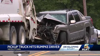 Pickup truck hits Rumpke driver in Middletown