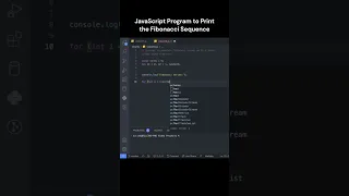 JavaScript Program to Print the Fibonacci Sequence