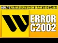 How To Fix Western Union Error Code C2002