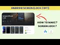 Android screen lock or off in java