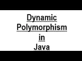 Dynamic Polymorphism - Java