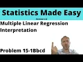 Statistics Module 15 - Multiple Linear Regression Problem 15-1Bbcd