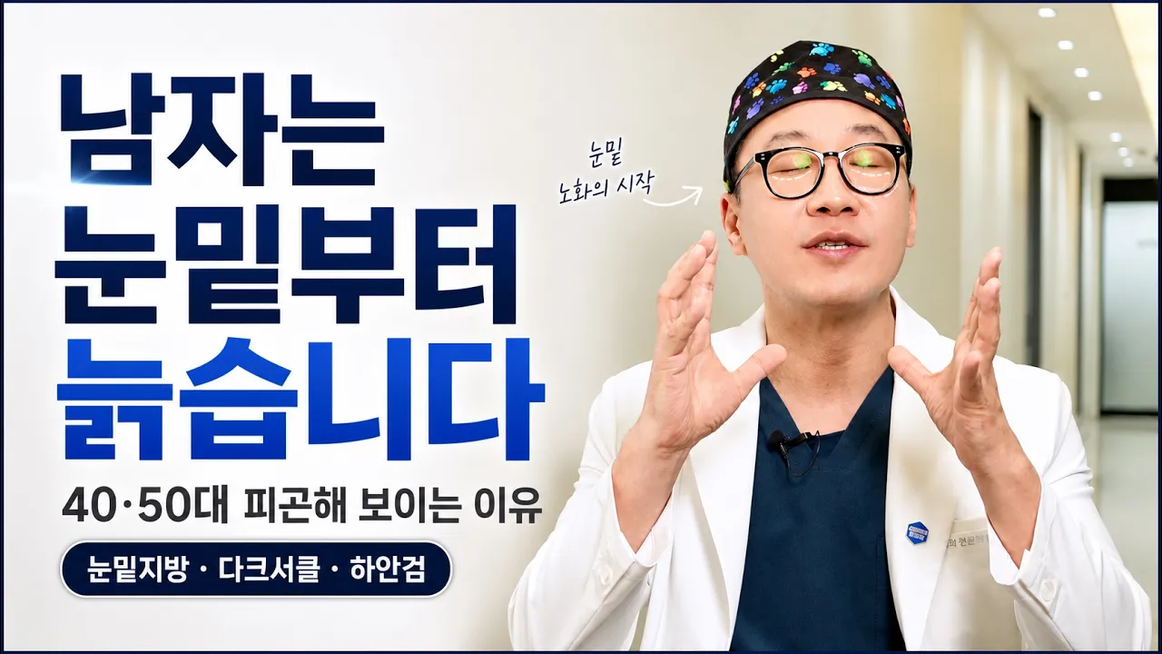 40·50대 중년남자, 눈밑 때문에 더 나이 들어 보입니다|눈밑지방·다크서클 상담 기준