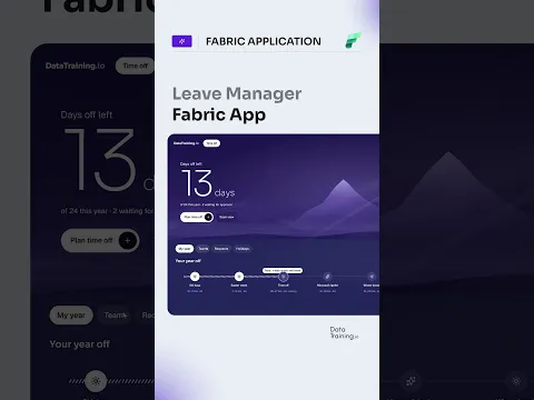 Leave Manager Microsoft Fabric App | Manage time off directly in Fabric (more details below)