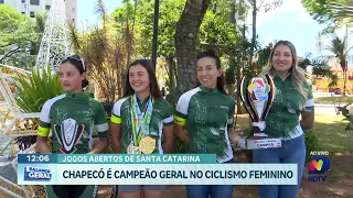 Ciclismo feminino coloca Chapecó no topo com título geral dos Jasc