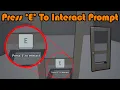Press E To Interact On Screen Prompt - Unreal Engine 4 Tutorial