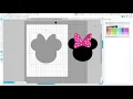 How to make an outline to Minnie head for weeding in Silhouette