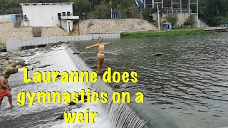 Lauranne does gymnastics