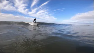 Glassy Morning Long Board Waves Long Beach NY