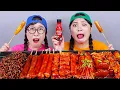 Masakan Zwarte Noedels Tteokbokki Mukbang DONA