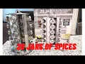 UNBOXING 20 JAR STAINLESS STEEL SPICE RACK FROM COSTCO KAMENSTEIN