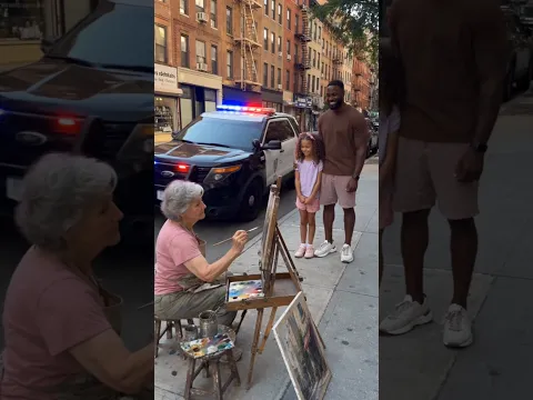 These Officers Gave an Elderly Street Artist the Surprise of Her Life ❤️
