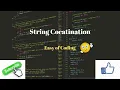 Programming Corner-String Concatination In C without using String Function Easy Coding