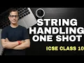 String Handling Computer Applications ICSE Class 10 sirtarunrupani