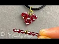 Easy Beaded Heart Tutorial - Learn How to Make a Stunning Heart Necklace using Crystals