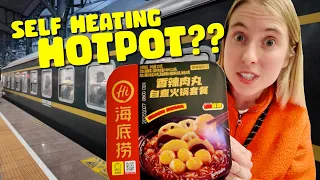 在中国卧铺火车上像当地人一样吃饭