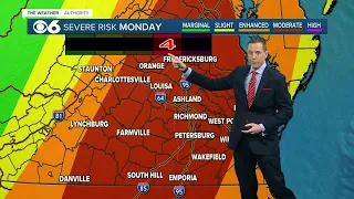 Level 4 severe weather risk for Virginia Monday This does not happen very often