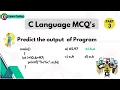 Part-3 C MCQs Top 30 C Programming mcq questions and answers Learn Coding