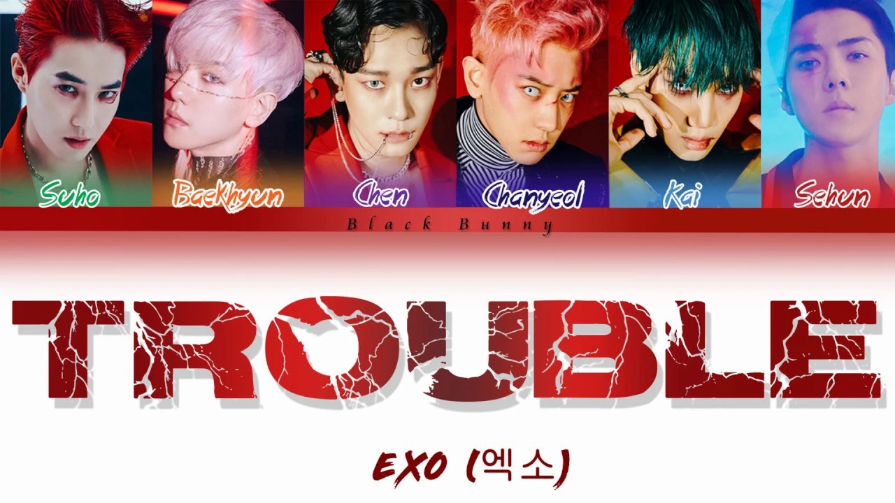 EXO (엑소) - Trouble  (Color Coded Lyrics Han/Rom/Eng/가사)