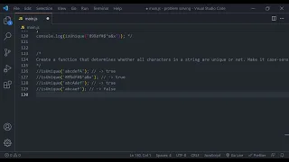 Problem Solving With JavaScript - string is Uniuqe