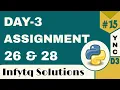 InfyTQ Programming Fundamentals Using Python Day 3 Assignments
