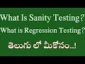 What is Sanity Testing Regression Testing Manual Testing Tutorial For Beginners agent 2 0