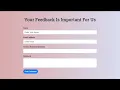 How to Create Feedback Form in HTML CSS BOOTSTRAP Responsive Beautiful Feedback Form