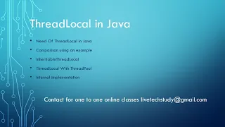 ThreadLocal In Java Basics