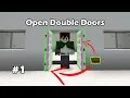 Redstone Build Hacks EASY Double Iron Doors Using One Button - Minecraft java and bedrock