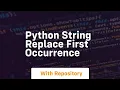 python string replace first occurrence