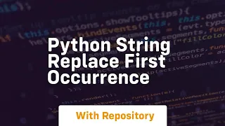 python string replace first occurrence