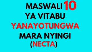 jinsi ya kujibu maswali ya vitabu kidato cha 3 4 necta necta online form 3 form 4 kiswahili form 6