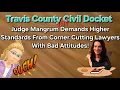 Travis County un Civil Docket - Mangrum sends them scurrying with their tails between their legs