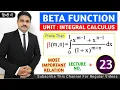 INTEGRAL CALCULUS BETA GAMMA FUNCTION LECTURE 23 BETA FUNCTION SOLVED PROBLEM