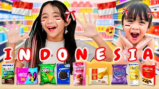 SAMANTHA VS AUDREY CHALLENGE JAJANAN MAKANAN MINUMAN SESUAI ABJAD INDONESIA 😍 SPESIAL KEMERDEKAAN