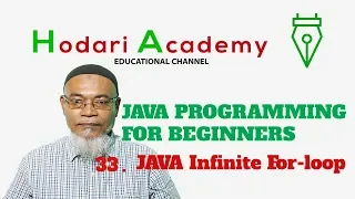 Java Programming for Beginners - 33 Java Infinite for loop