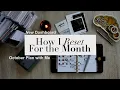 How I Reset For the Month October Plan with Me in My A6 Mulberry Planner