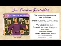 Home Going Service for our Sister Darlene Pantophlet