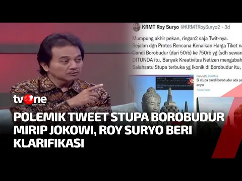 Roy Suryo Klarifikasi Soal Tweet Stupa Borobudur Mirip Jokowi