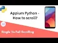 Appium Python - How to scroll