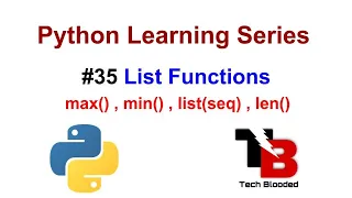 List Functions In Python With Examples max min list seq len Tech Blooded